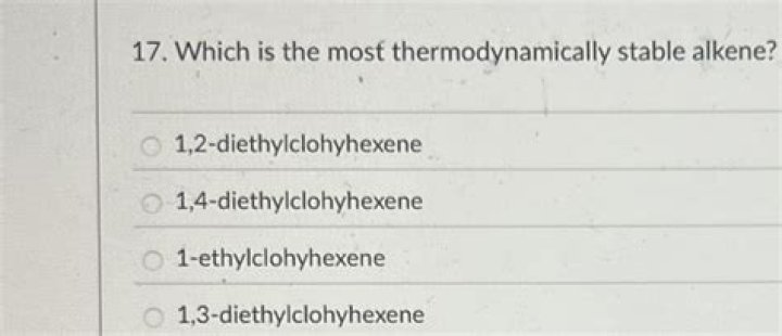 Which is the most thermodynamically stable?
